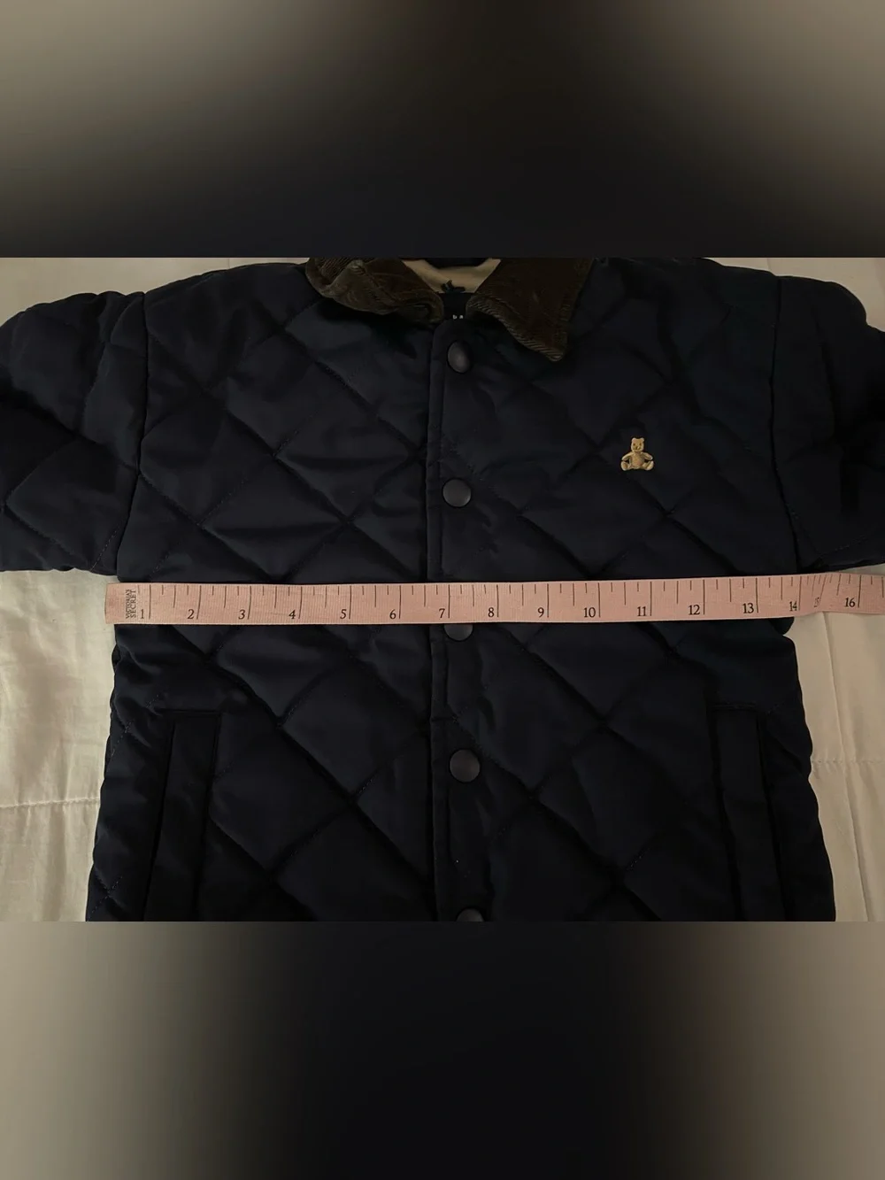 Gap Baby Navy Recycled Quilted Field Jacket 4 Year Corduroy Collar Barn Coat